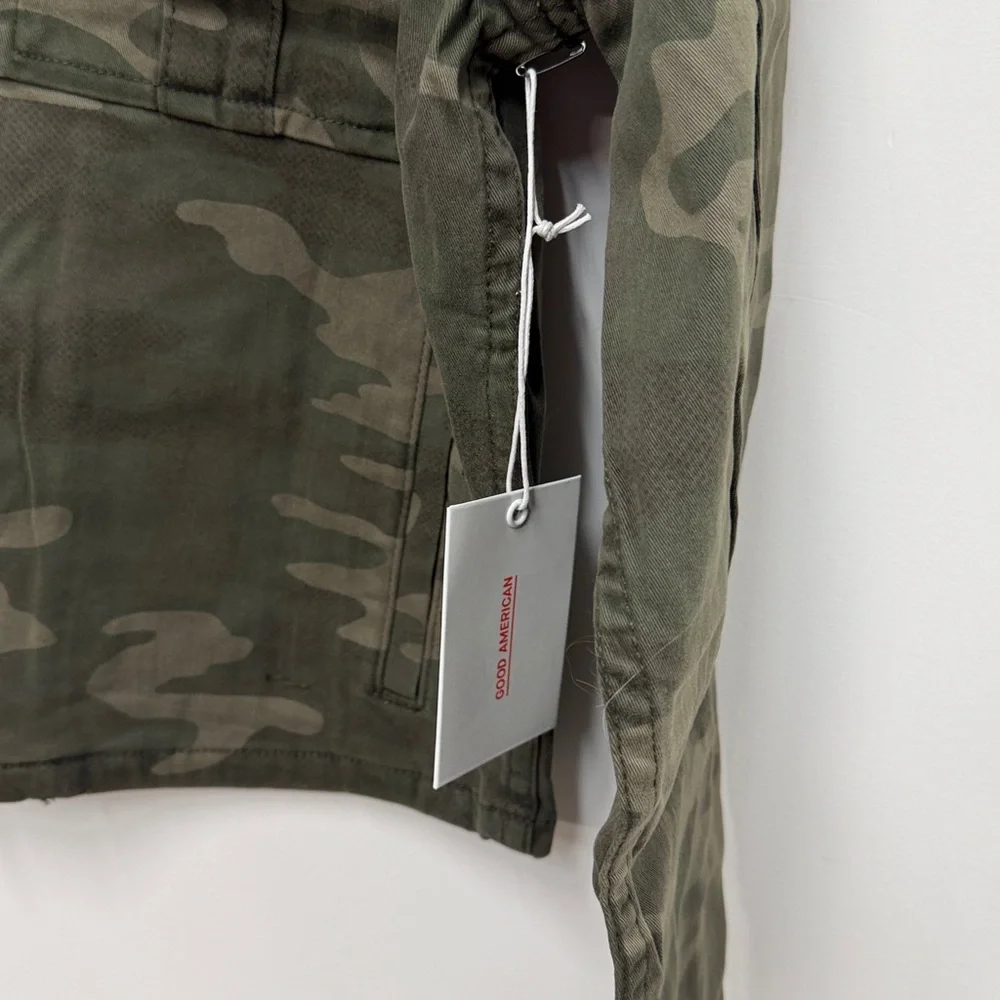 NWT Good American Camo Print Military Jacket new